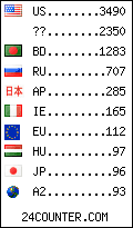visitors by country counter