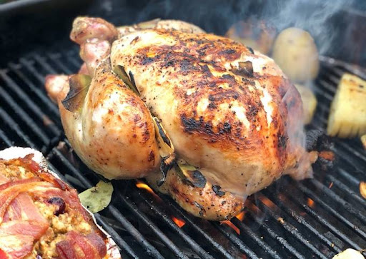 How to Make Homemade Hay baked cider chicken on the Braai (BBQ)