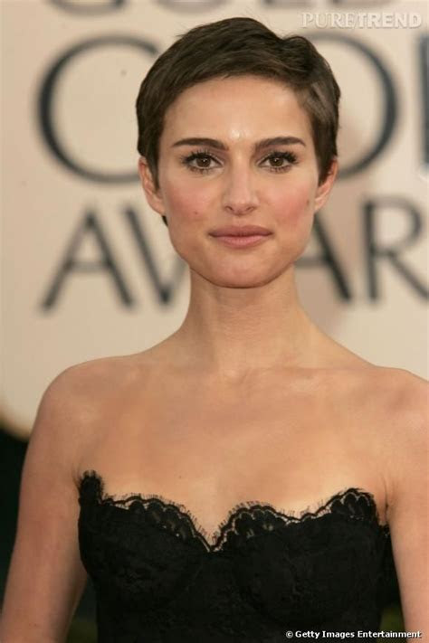 coiffure cheveux courts portman cheveux courts bruns