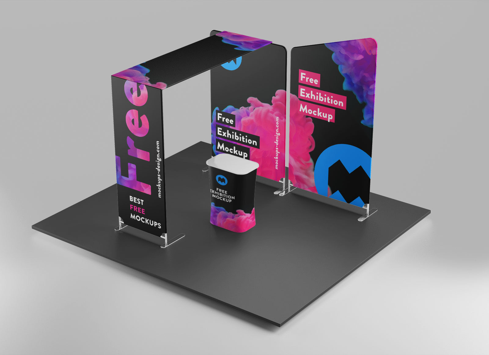 Download Free Trade Show Exhibition Display Stand Mockup PSD Set ...