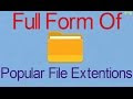 Full form of Some Important MultiMedia Extensions