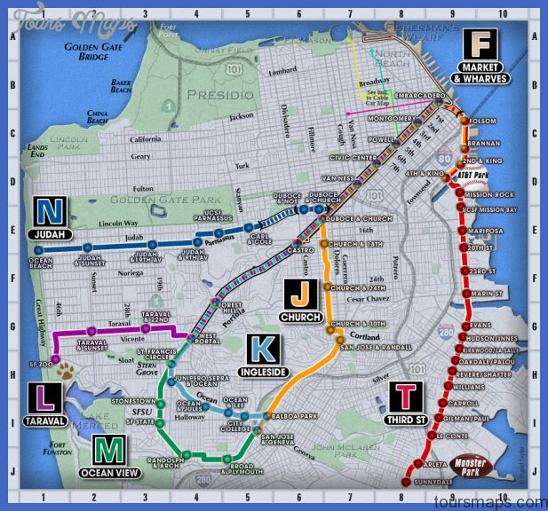 San Francisco Metro Map Pdf San Francisco Oakland Metro Map   ToursMaps.®