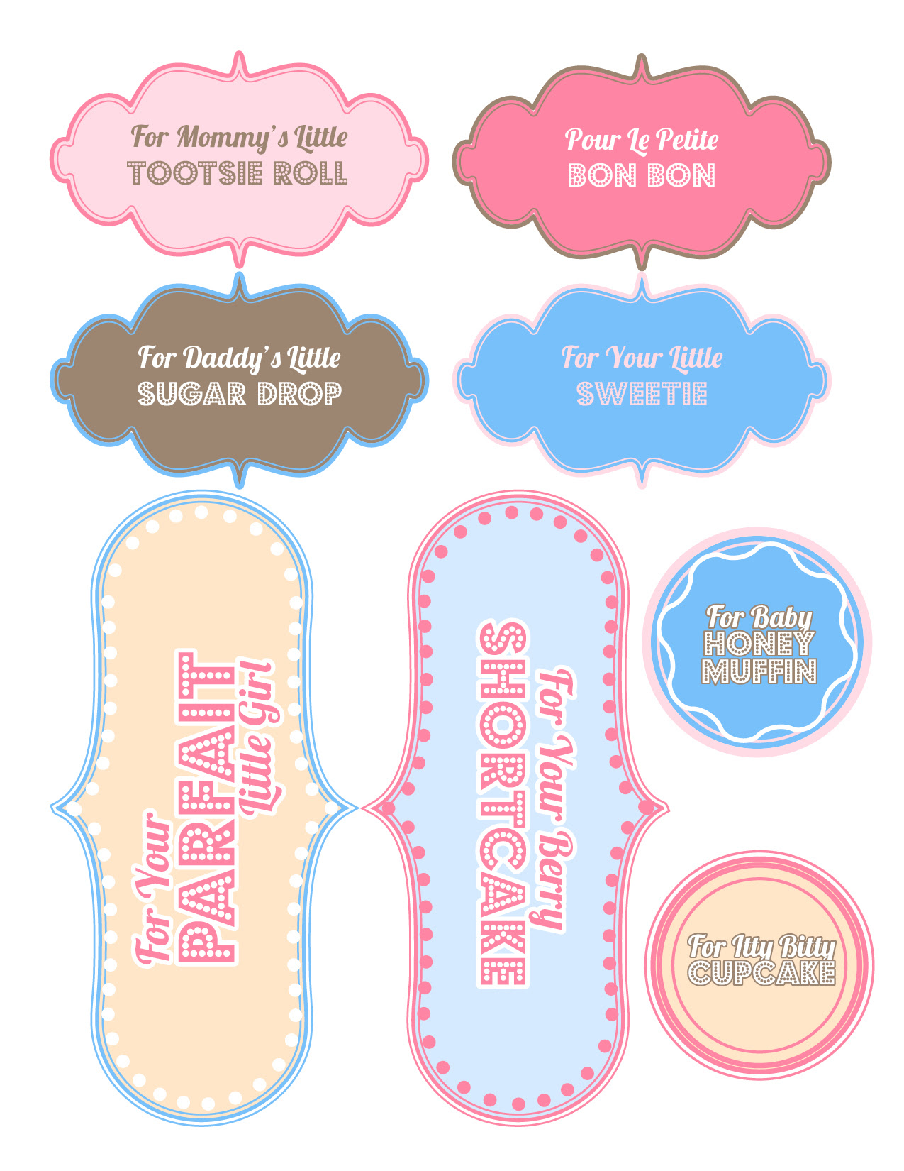 26 Elegant Baby Shower Favor Tags Free Printable Baby Shower