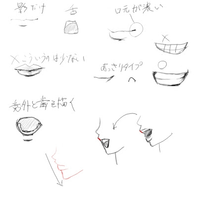 口の描き方 まったりイラスト奮闘記