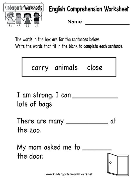 Over 100 free children's stories followed by comprehension exercises, as well as worksheets focused on specific comprehension topics (main idea, sequencing, etc). 13 best images of autumn reading worksheets adult literacy worksheets