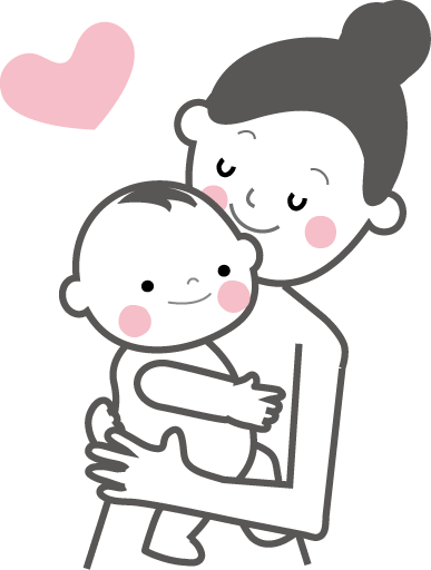 赤ちゃんとママ お母さん 無料イラスト フリー素材