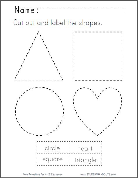  cutting shapes worksheets itsy bitsy fun pin on kindergarten study