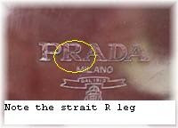 Fake Prada logo with strait