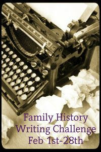 Family History Writing Challenge