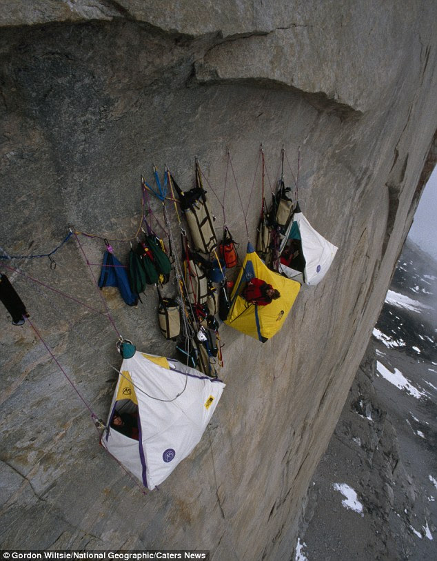 office dubai equipment 4,000ft Pitching a side tent the of and Mei a on John: