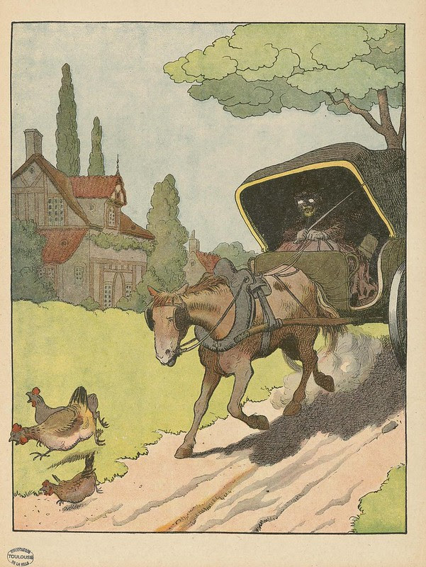 french anthropomorphic cartoon lithograph