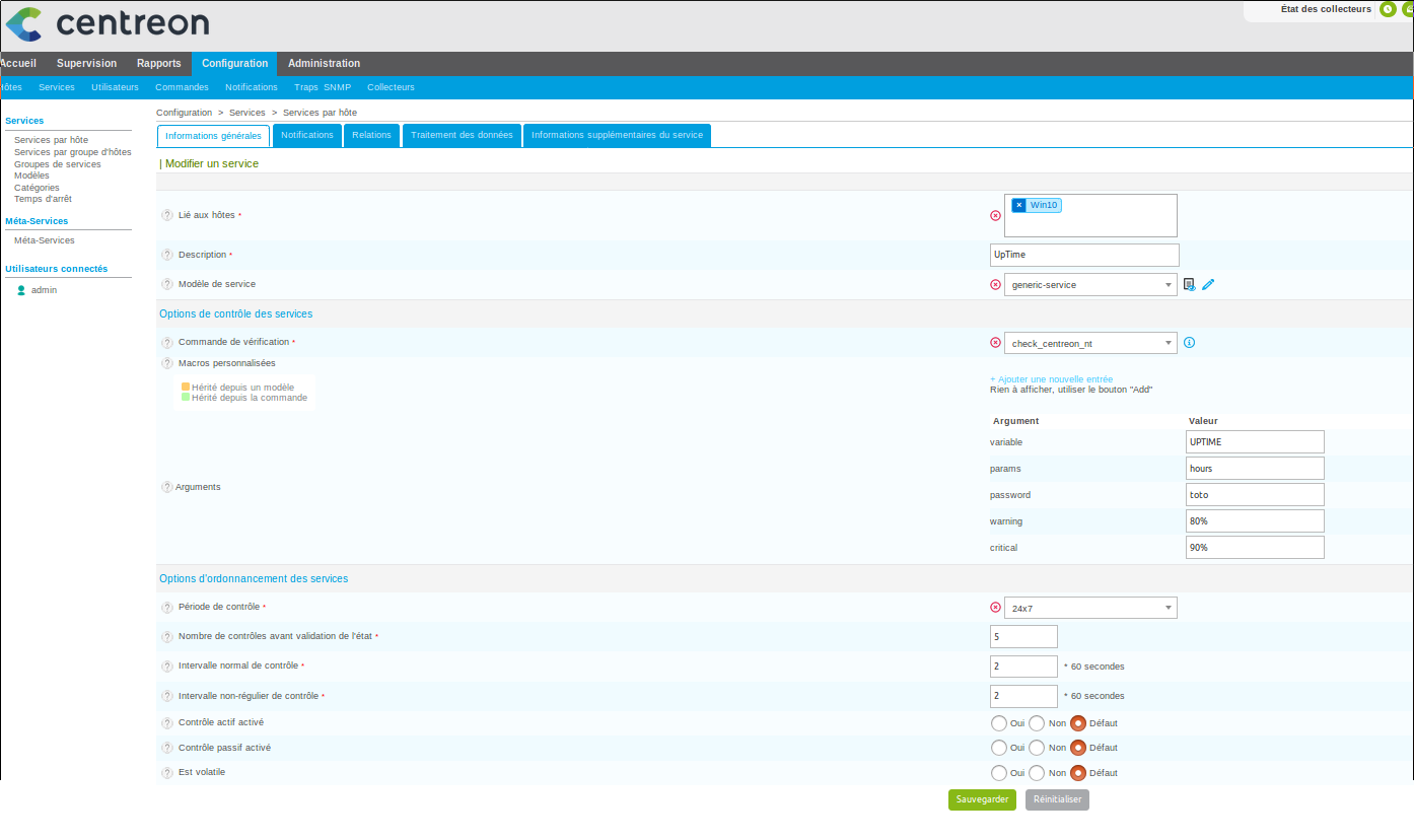 bash check params et â Centreon Starmate  NSCLIENT