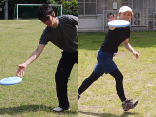 Spins 代々木公園フリスビー 基本のスロー キャッチ
