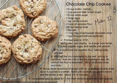 giant chewy chocolate chip cookies shoots  roots