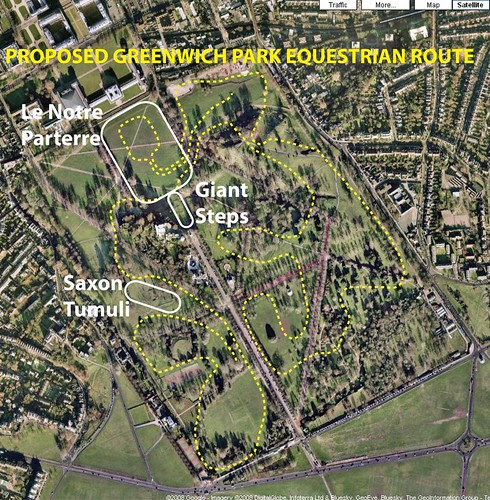 Equestrian Route in Greenwich Park for 2012 Olympics