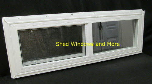 36" x 12" Double Pane Horizontal Sliding Vinyl Window ...