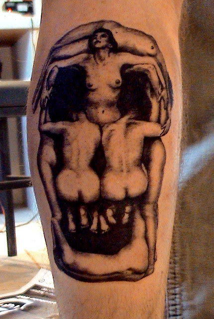 Dali's skull photo tattoo by Mirek vel Stotker Dali's skull photo tattoo by Mirek vel Stotker