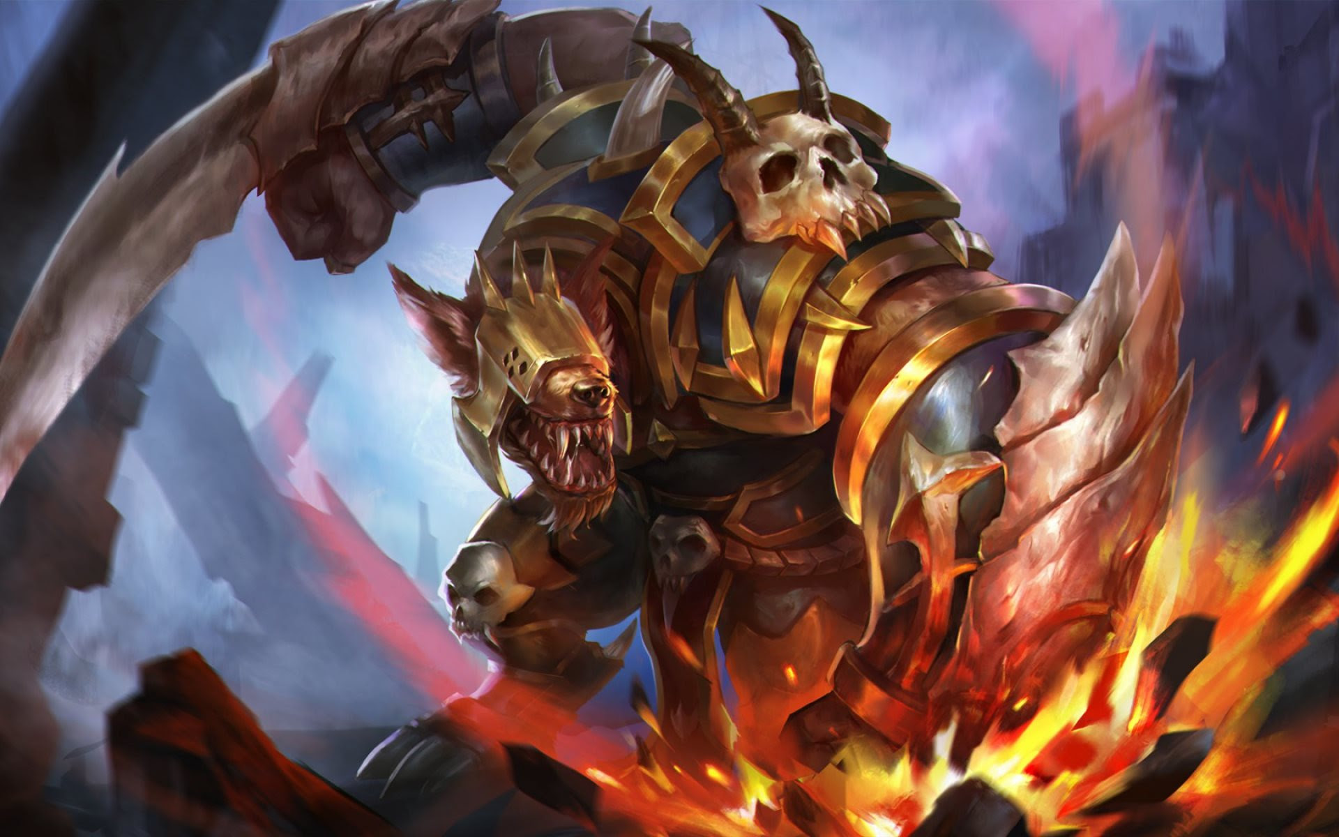 ダウンロード画像 ヒーローのnewerth モンスター プレデター 火 美術 画面の解像度 19x10 壁紙デスクトップ上