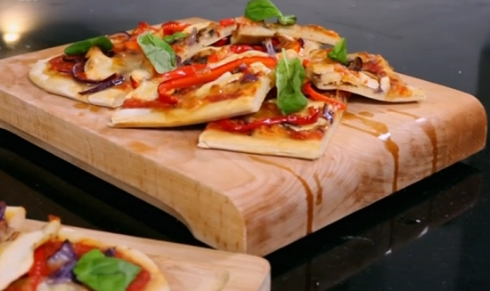 Matt Tebbutt chicken and roasted vegetable pizza recipe on ...