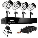 ZMODO 8CH H.264 CCTV Security DVR System and 4 Sony CCD Indoor/Outdoor Weatherproof Surveillance Cameras -1TB Hard Drive
