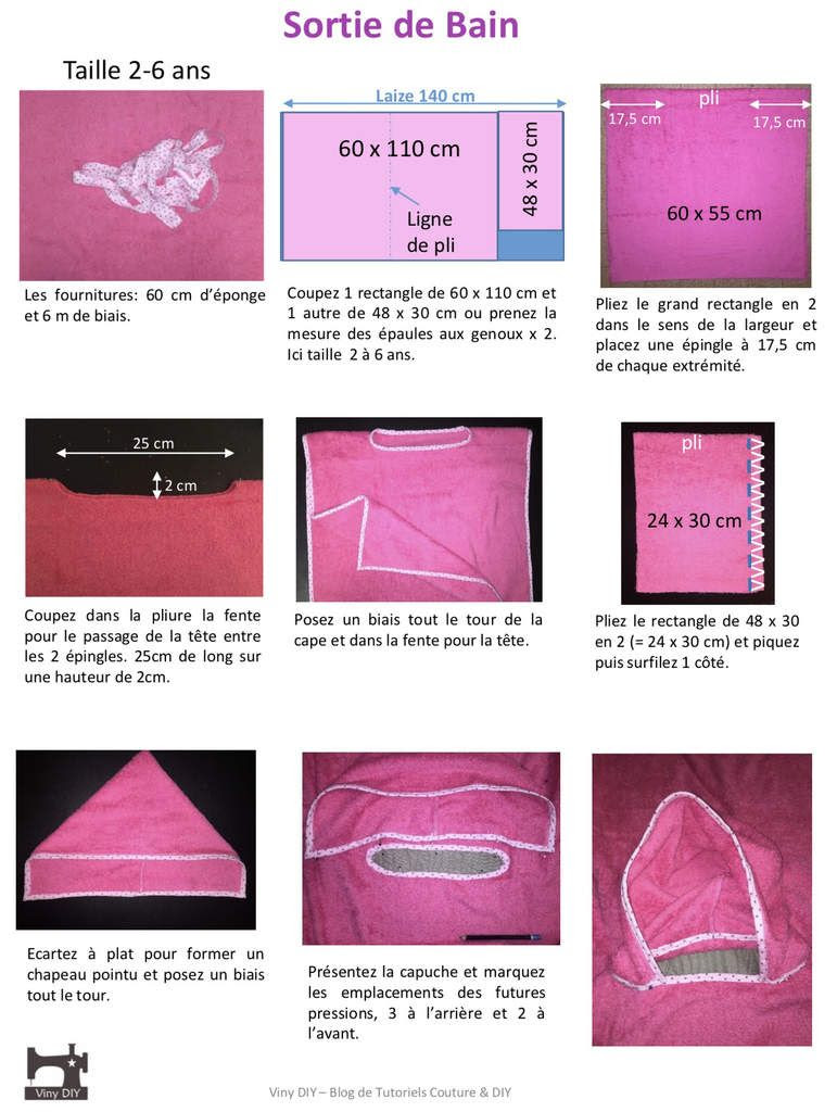 Sortie De Bain Piscine Ou Plage Tutoriel Couture Viny Diy Le Blog De Tutoriels Et Patrons Couture Et Diy