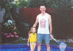 Anna and Dad in new pool!