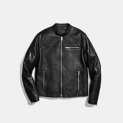 LEATHER MOTO JACKET - COACH f86595 - BLACK