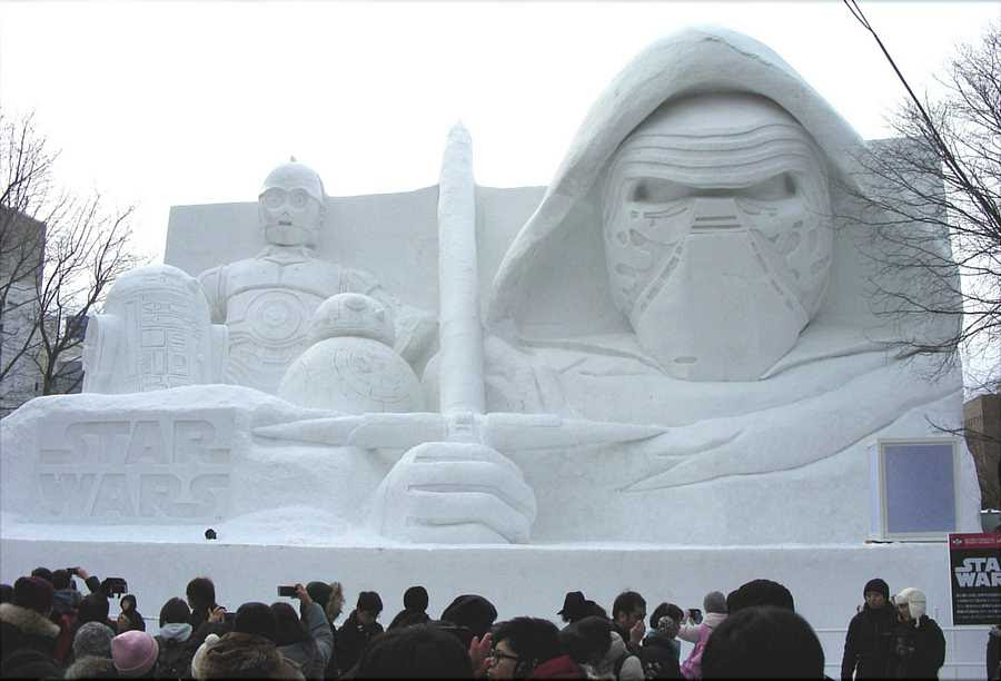 第68回さっぽろ雪まつり 17 大通会場 氷雪像の風景を撮影