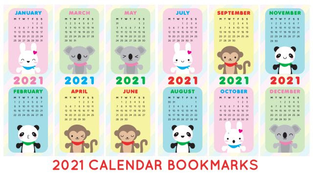 2021 Calendar Printable Bookmarks Asking For Trouble