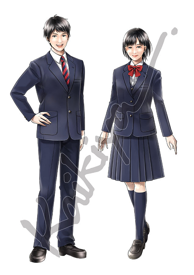 山梨高等学校 冬服 制服の甲斐絹屋