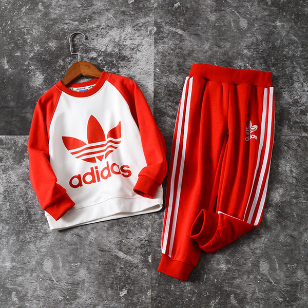アディダス子供服 スウェットパーカー ズボン上下セット Adidas ライトスウェット キッズ 春 秋冬