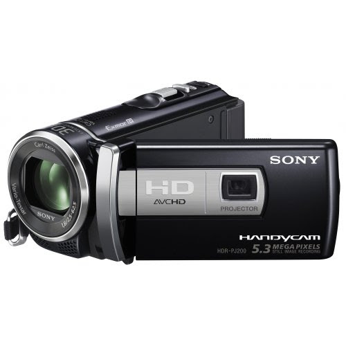 Sony Handycam PJ200 Full HD Camcorder with Built in Projector - Black (5.3MP, 25x Optical Zoom) 2.7 inch LCD