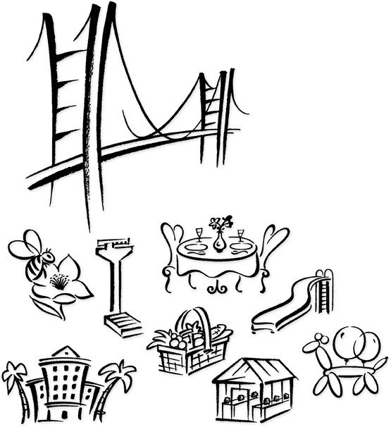 golden gate bridge drawing. Golden Gate Bridge | Spot