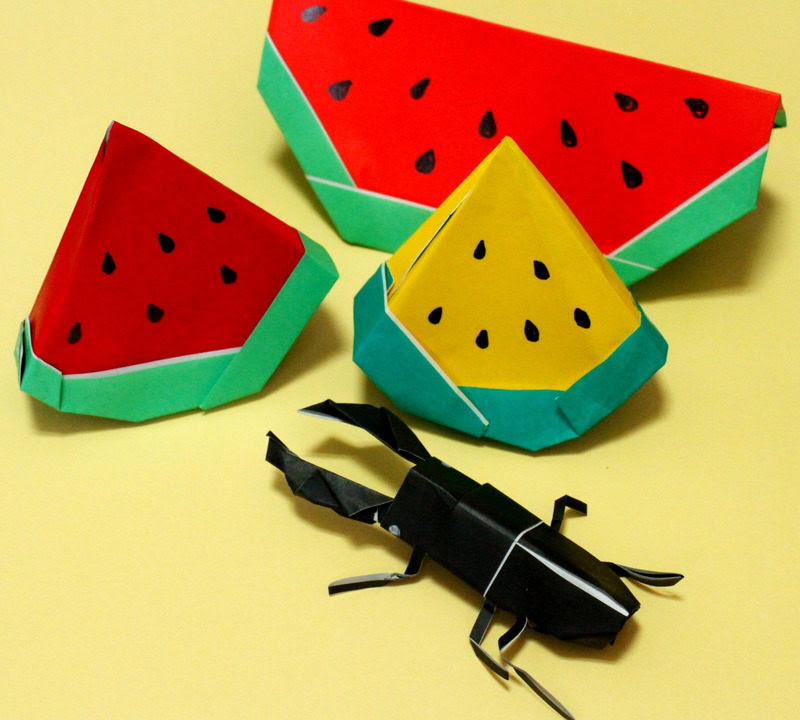 折り紙 スイカ の作り方 Mama Life Blog