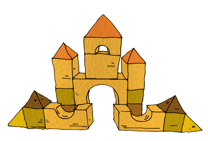 つみきのお城のイラスト かわいいフリー素材が無料のイラストレイン