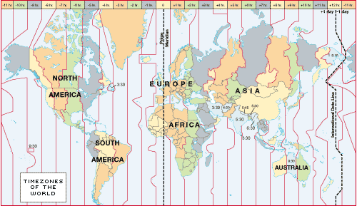 map of world showing time time zone map with times. map of world showing time