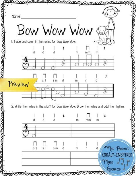  music worksheet for elementary