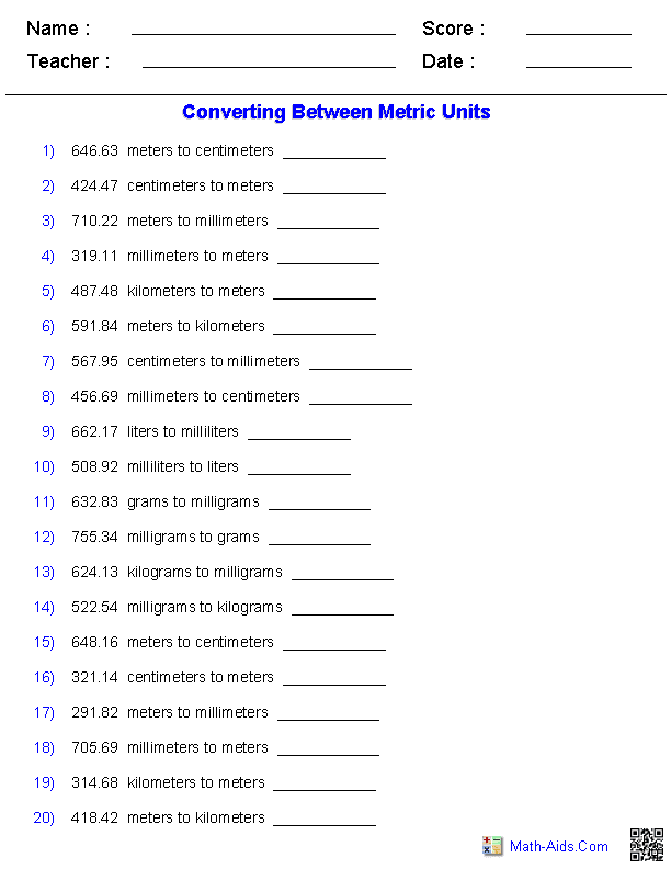 worksheet    units time Worksheets Created Measurement Worksheets converting Measurement Dynamically