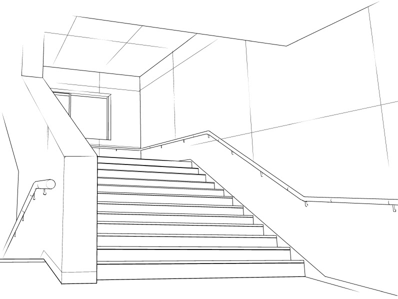 漫画 背景フリー素材 学校 階段編 Oyukihan S Blog 漫 パワー充電所