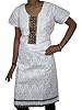 Indiatrendz Women's Casual Short Sleeve Ethnicwear Printed Lacework Kurti