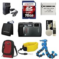 Olympus Tough TG-830 iHS + Floating Strap + Battery + 16GB + Flexpod + Case + Travel Charger