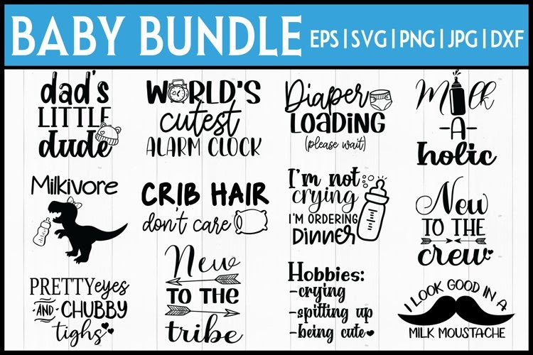 Download 198 Baby Svg Designs SVG PNG EPS DXF File for Cricut, Silhouette and Other Machine