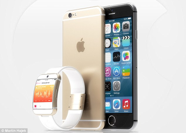 Designer Martin Hajik's impression of what the iPhone 6 and iWatch will look like