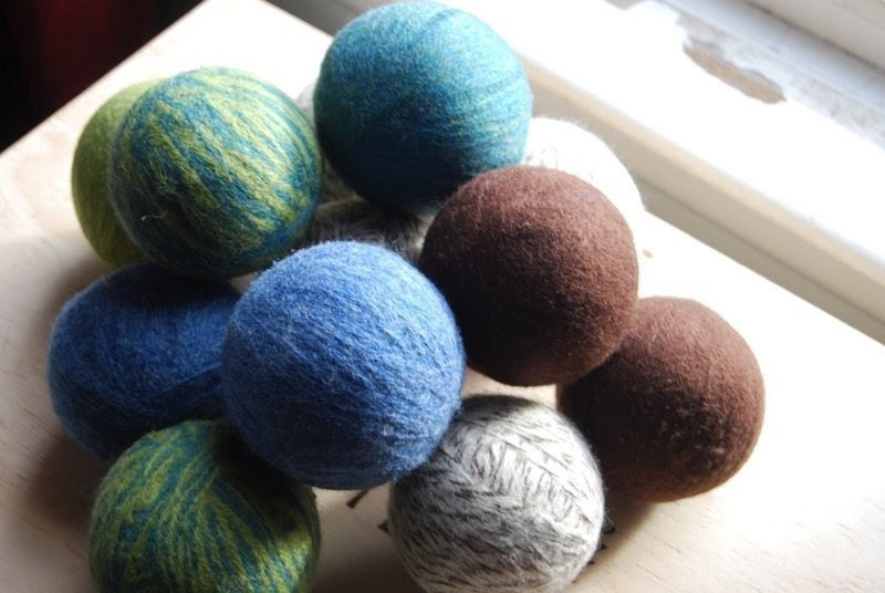 Recycled Wool Dryer Balls-3 pack (FREE SHIPPING)