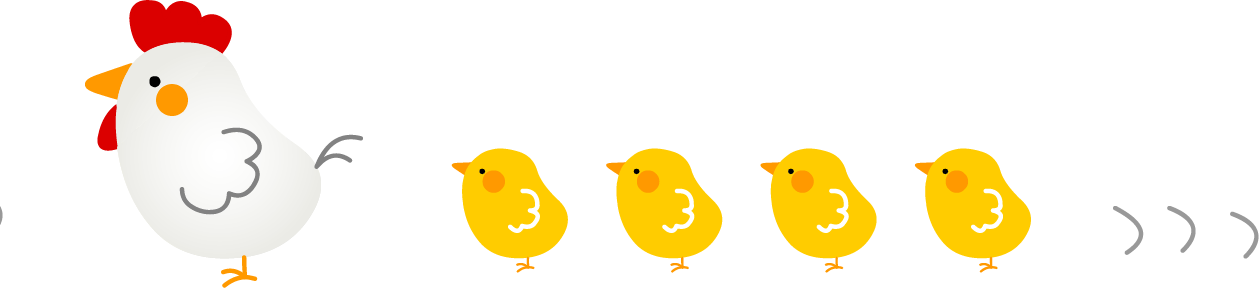 にわとり ヒヨコ のイラスト 無料イラスト フリー素材