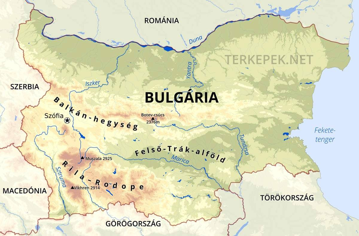 bulgária térkép Bulgária térképek