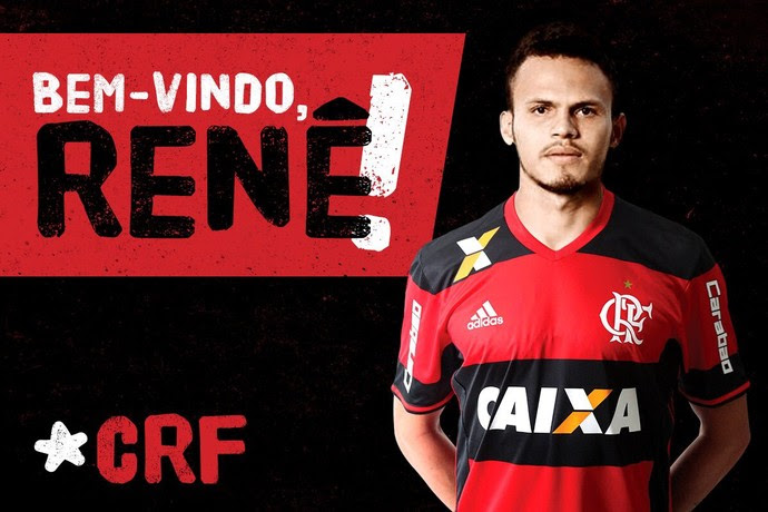 Renê é anunciado como novo jogador do Flamengo (Foto: Twitter oficia do Flamengo)