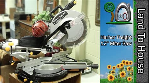 It has a height of 32 inch, and a folded height of 8″ for storage. Harbor Freight 12 inch Miter Saw - YouTube
