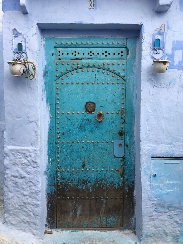 Blue Door in Chefchaouen Morocco