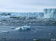 Part of a collapsed ice shelf in the Antarctic